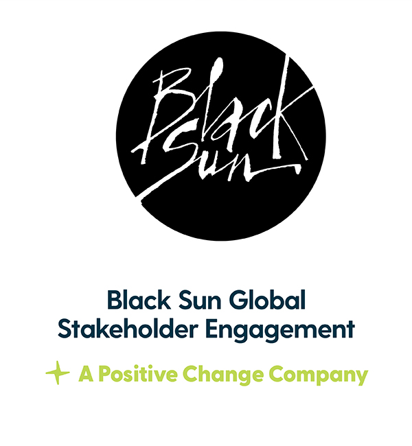 Black Sun Global logo displaying Positive Change affiliation.