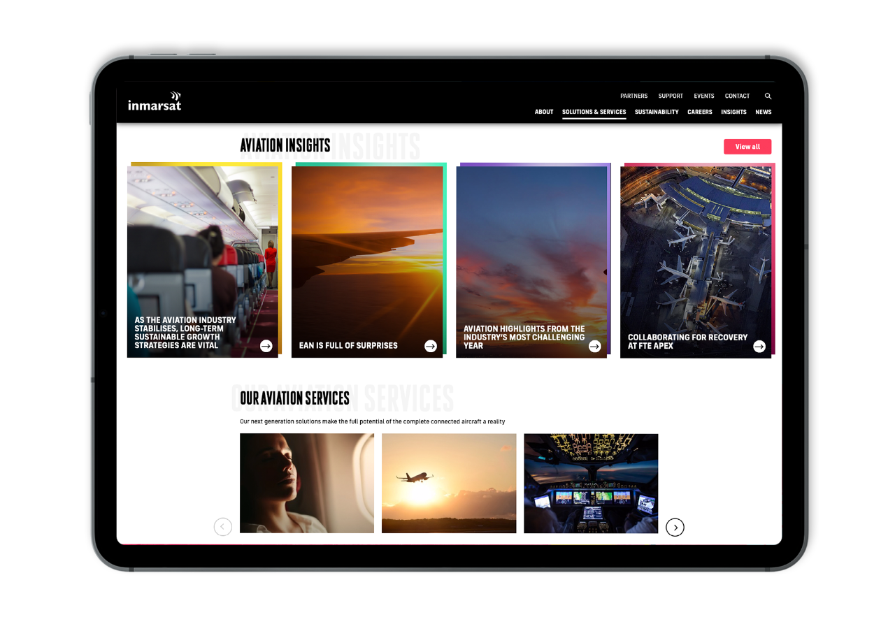 Inmarsat website homepage